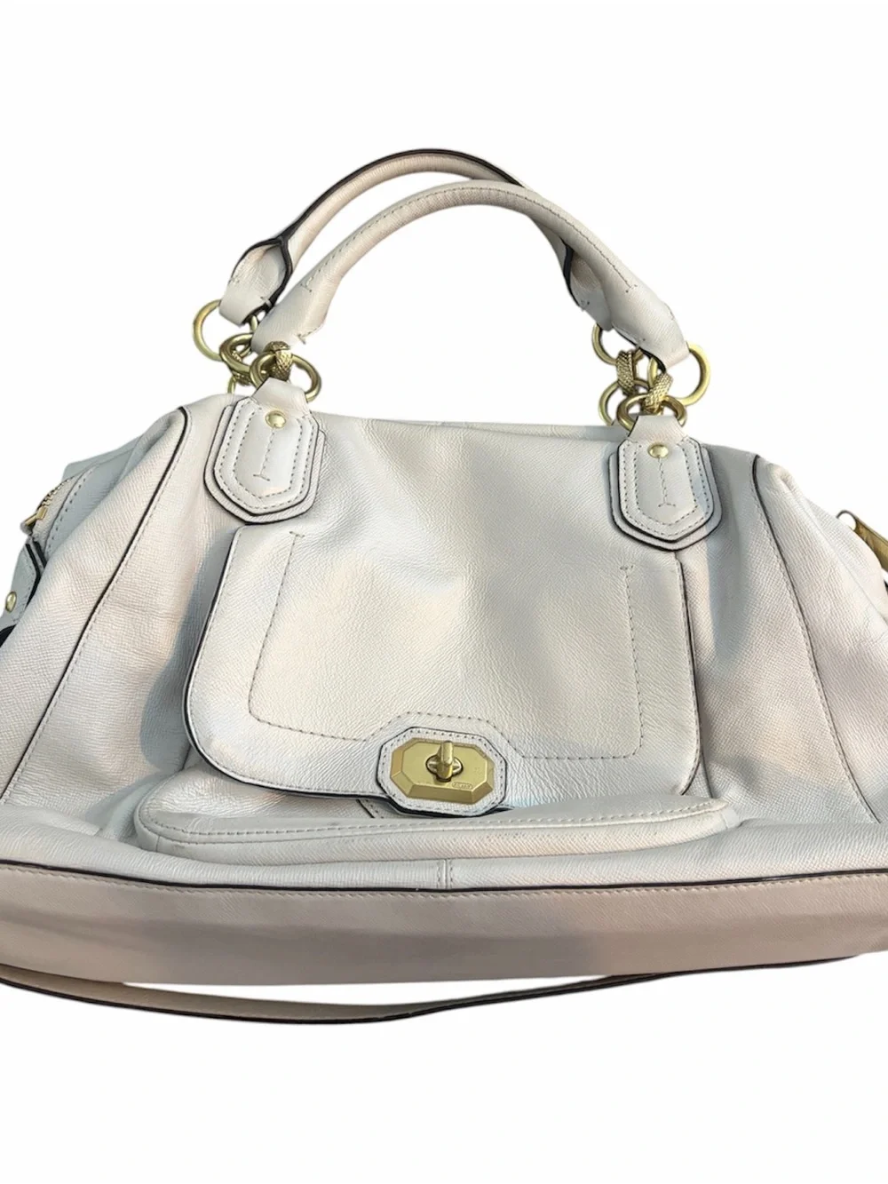 Coach Madison Julianne Off-White Leather Satchel / Tote (Style 12935)